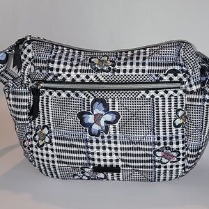 VERA BRADLEY ON THE GO PERFORMANCE TWILL BEDFORD PLAID CROSSBODY BAG